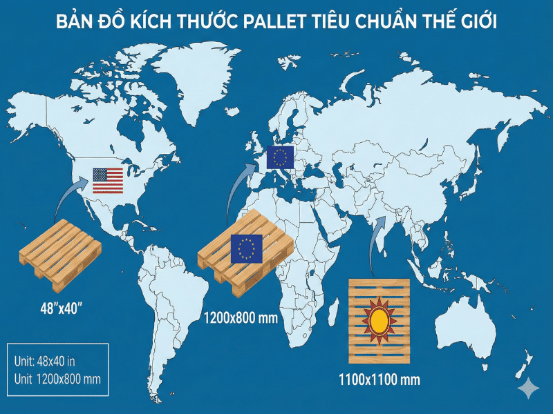 Bản đồ kích thước pallet tiêu chuẩn ISO